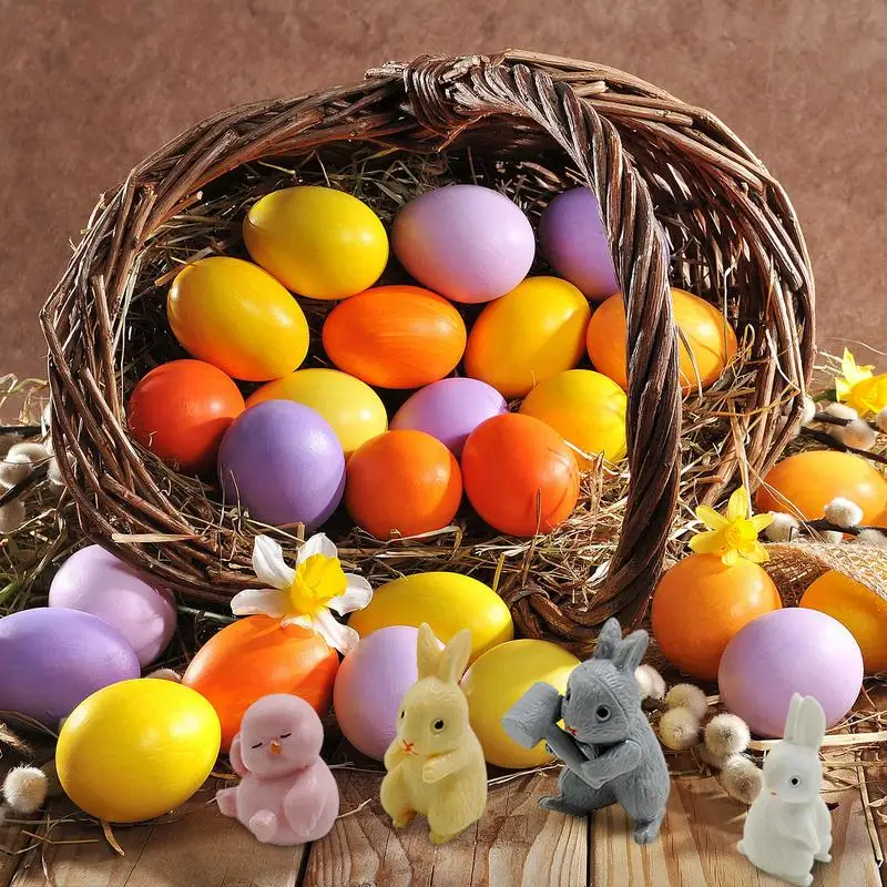 Huevos de Pascua rellenos de 8 piezas, juguetes de conejo de pascua, recuerdos de fiesta para niños