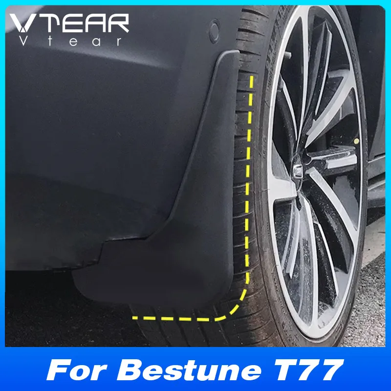 Vtear Car Body Exterior Anti Dirt Mudguard Fender Decoration Tire Wing Cover Accessories Splash Guard Parts For Bestune T77 2023