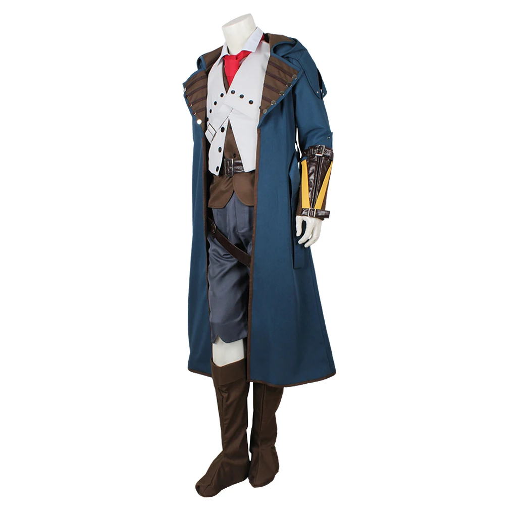 Game Arno Dorian Cosplay Costume Man's Coat Vest Pants Suit with Shoes Cover Halloween Cos Show Outfit