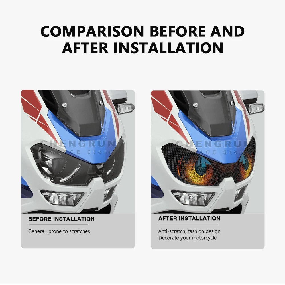 Headlight Sticker Waterproof Decals for Honda Africa Twin 1100 Adventure Sports Accessories CRF1100 CRF 1100 2020-2024 Stickers