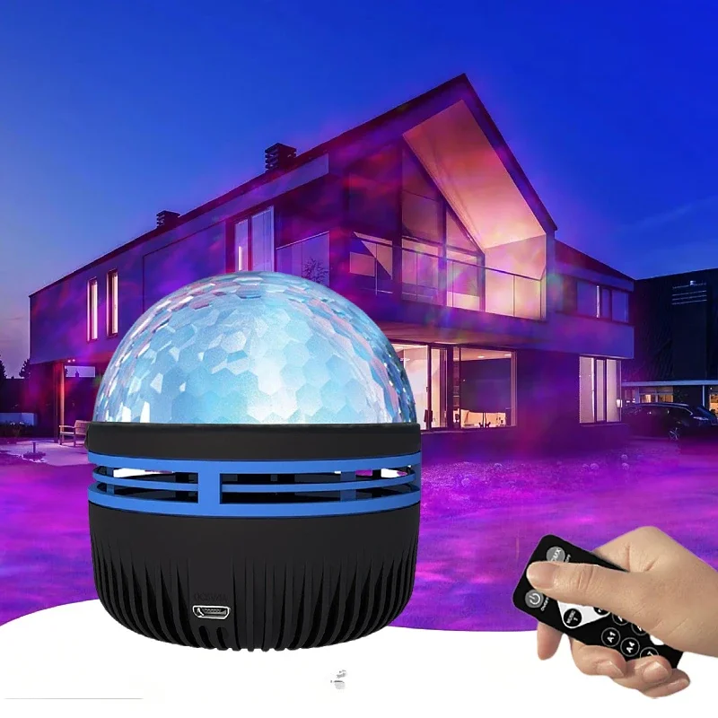 Magic Ball Projector Lamp, Water Ripple, Remote Control, Creative Table Lamp, Romantic Decoration, Night Lamp, Star Aurora