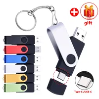 USB Flash Drive 64GB 128GB Type C Flash Drive 2 in 1 OTG USB 2.0+USB C Pendrive 128GB 64GB Dual Type C Drive Photo Stick