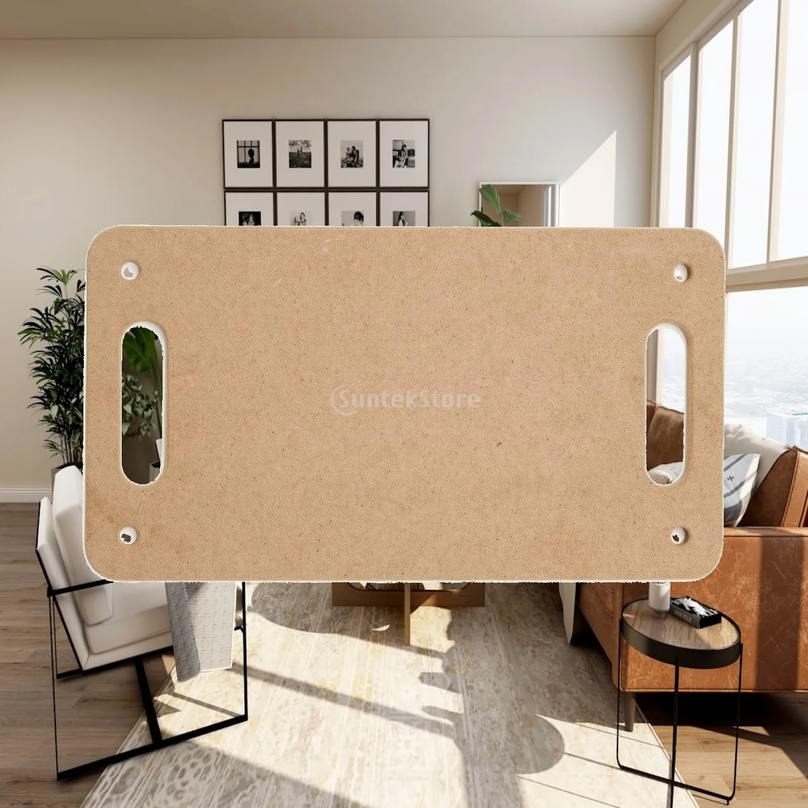 Dense MDF Clay Rolling Board with Mounting Kit for Pottery Wedging Shaping Hand Slots for Easy Carry Sculpting Work