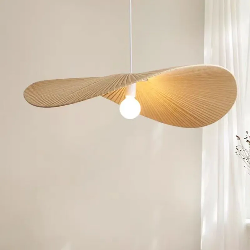 

Nordic fabric pendant lamp Minimalist Led straw hat lamp Living Dining Room Bedroom Home Decor Chandelier shop counter lamp
