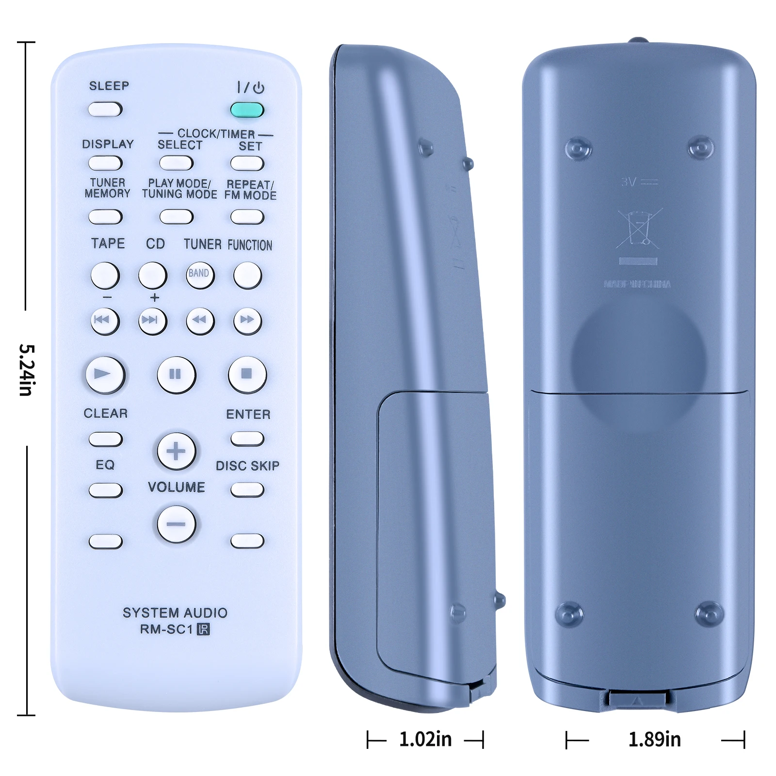 RM-SC1 Replacement Remote Control Applicable for Sony Mini Hi-Fi