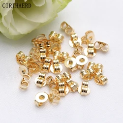 14K Real Gold Plated Earring Fixtures Parts Ear Backs Stopper Handmade DIY Jewelry Making Accessory Butterfly Shape Ear Plugs