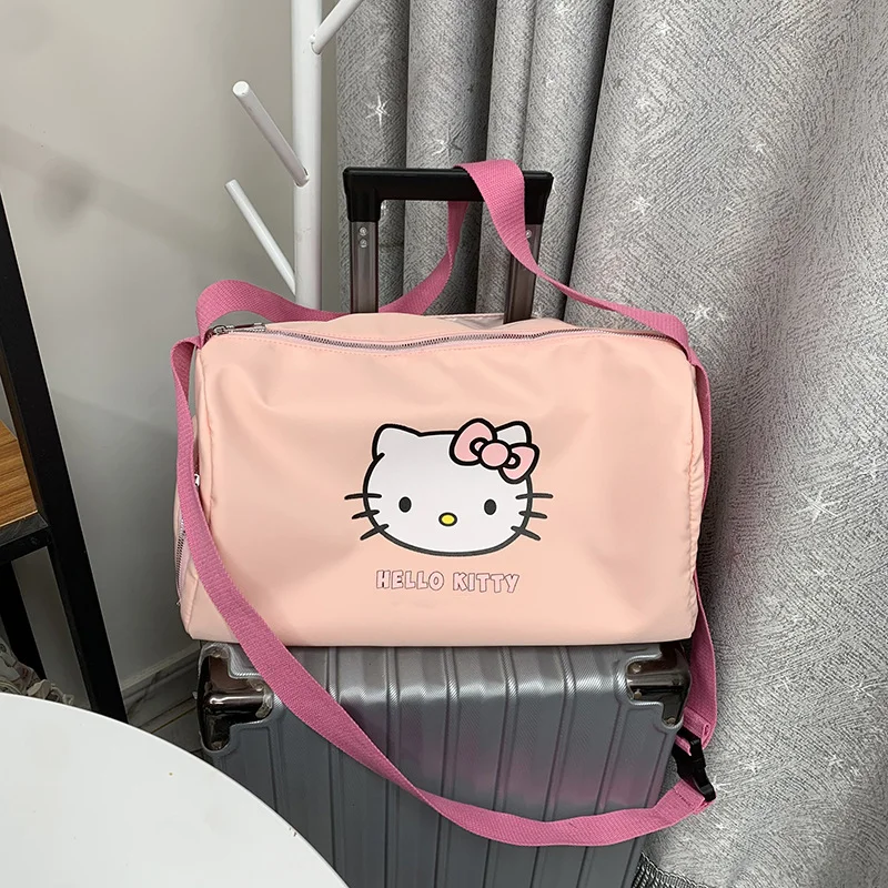 Sanrio Hello Kitty New Cartoon Lightweight Large Capacity Fresh Bag Women's Cute Pacha Dog Waterproof Travel Fitness Bag