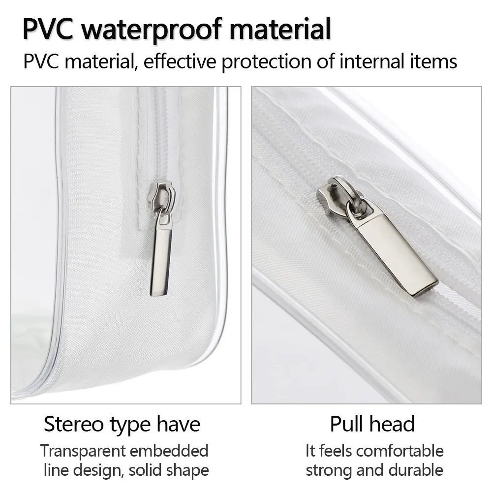 투명 인쇄 휴대용 PVC 세면백 다기능 다양한 스타일 여행용 정리 가방 지퍼/자가 밀봉 투명 메이크업 파우치
