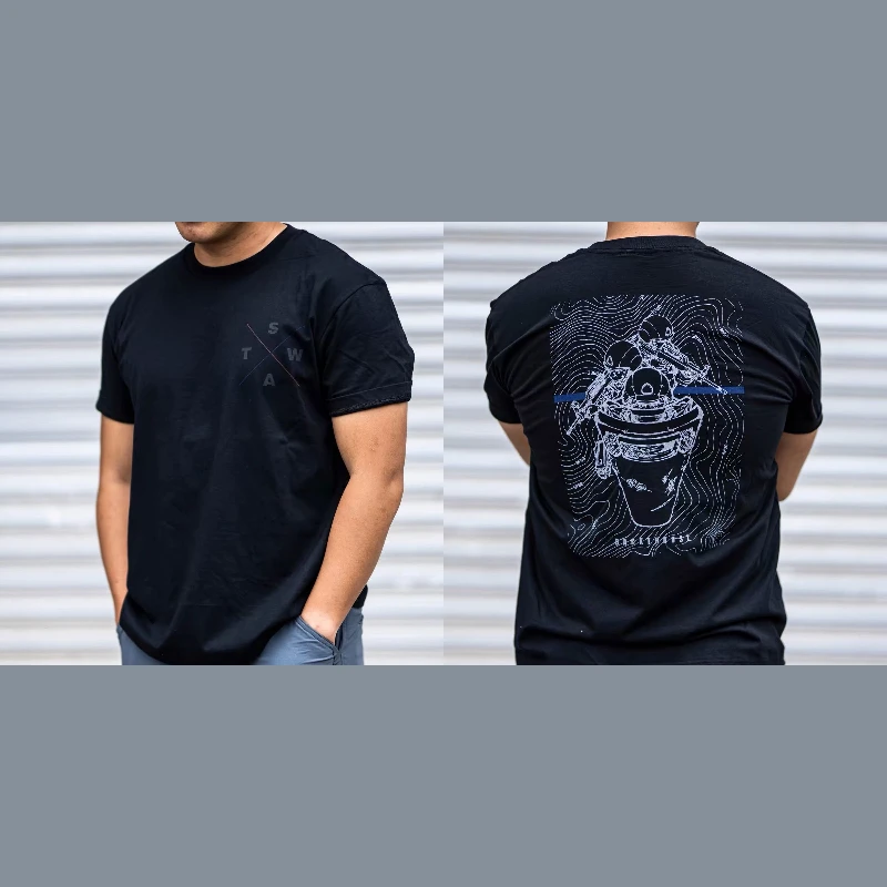 

2026 уличная тактическая хлопковая футболка с коротким рукавом, летняя футболка Ins, новый ретро мужской повседневный топ с круглым вырезом и половиной рукавов с принтом в американском стиле