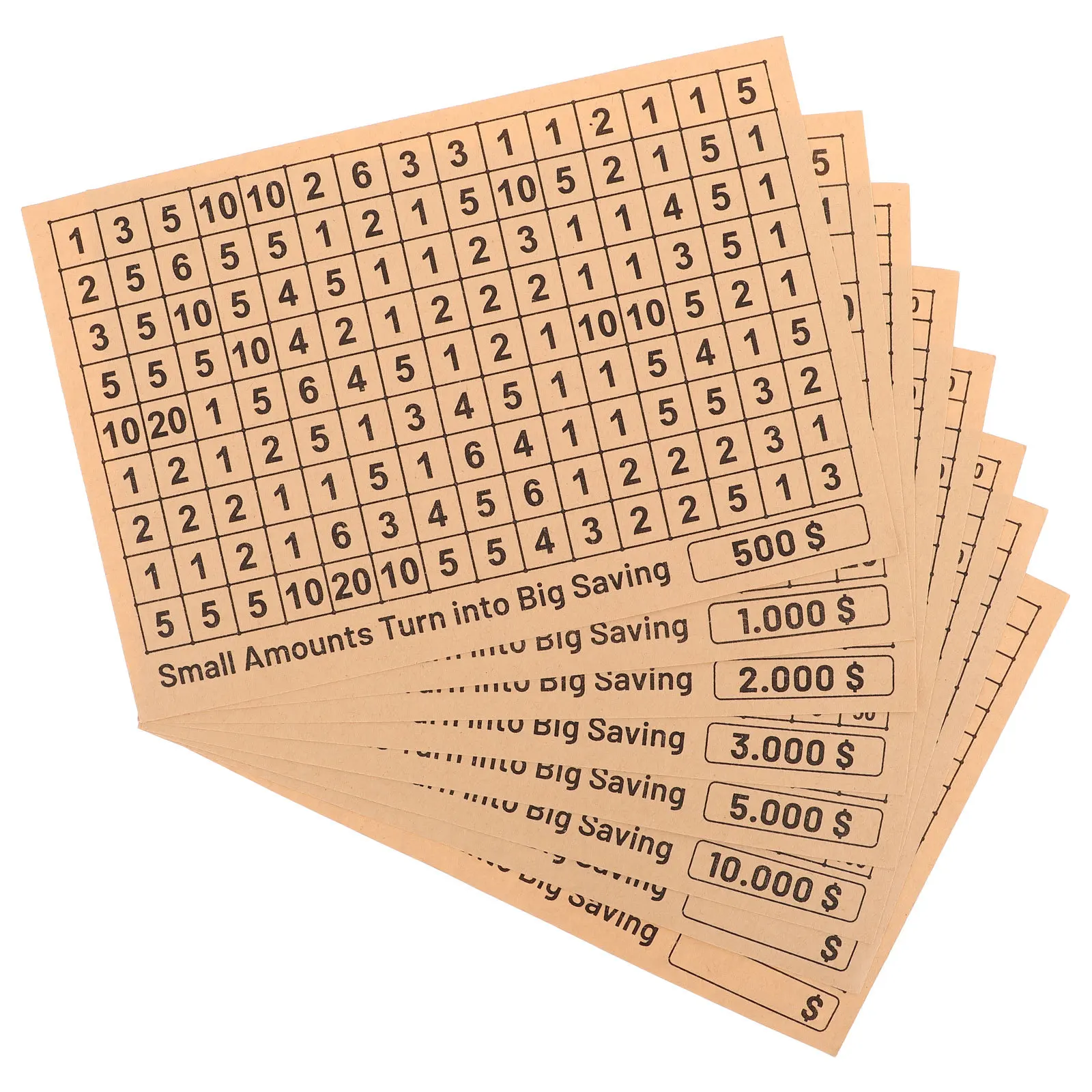 

8 Sheets Budget Tracker Stickers - Money Saving Chart Sheets for Cash Envelopes Boxes - Financial Goal Visualization Tool Set