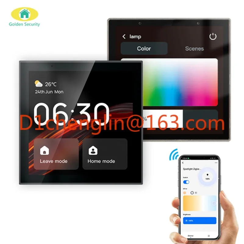 Smart Living App Compatible Linux Smart Home Automation Control Panel Alexa WiFi/Zigbee Voice Control