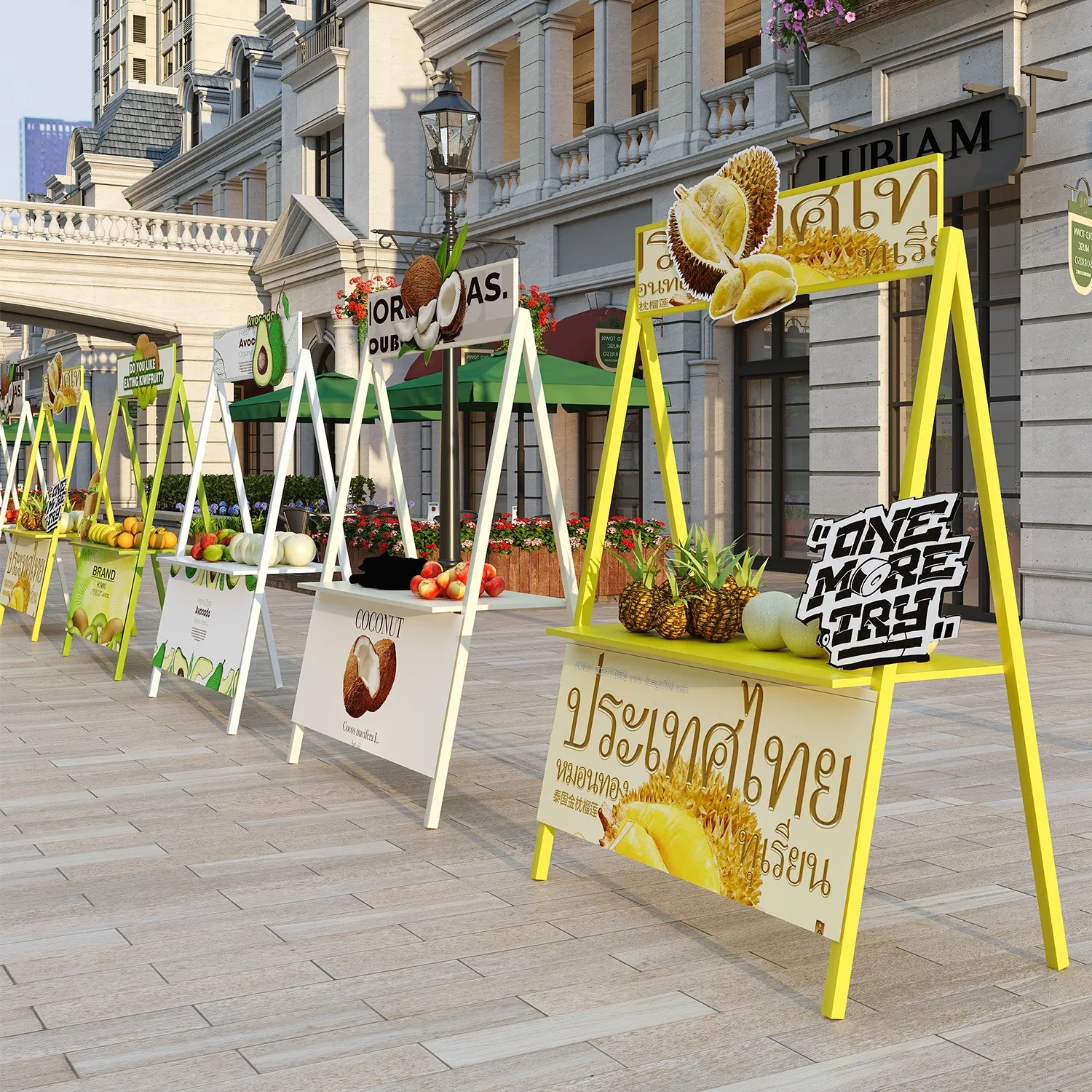 Outdoor activities market stall Internet celebrity scenic spot simple promotional rack display rack food festival mobile sales s