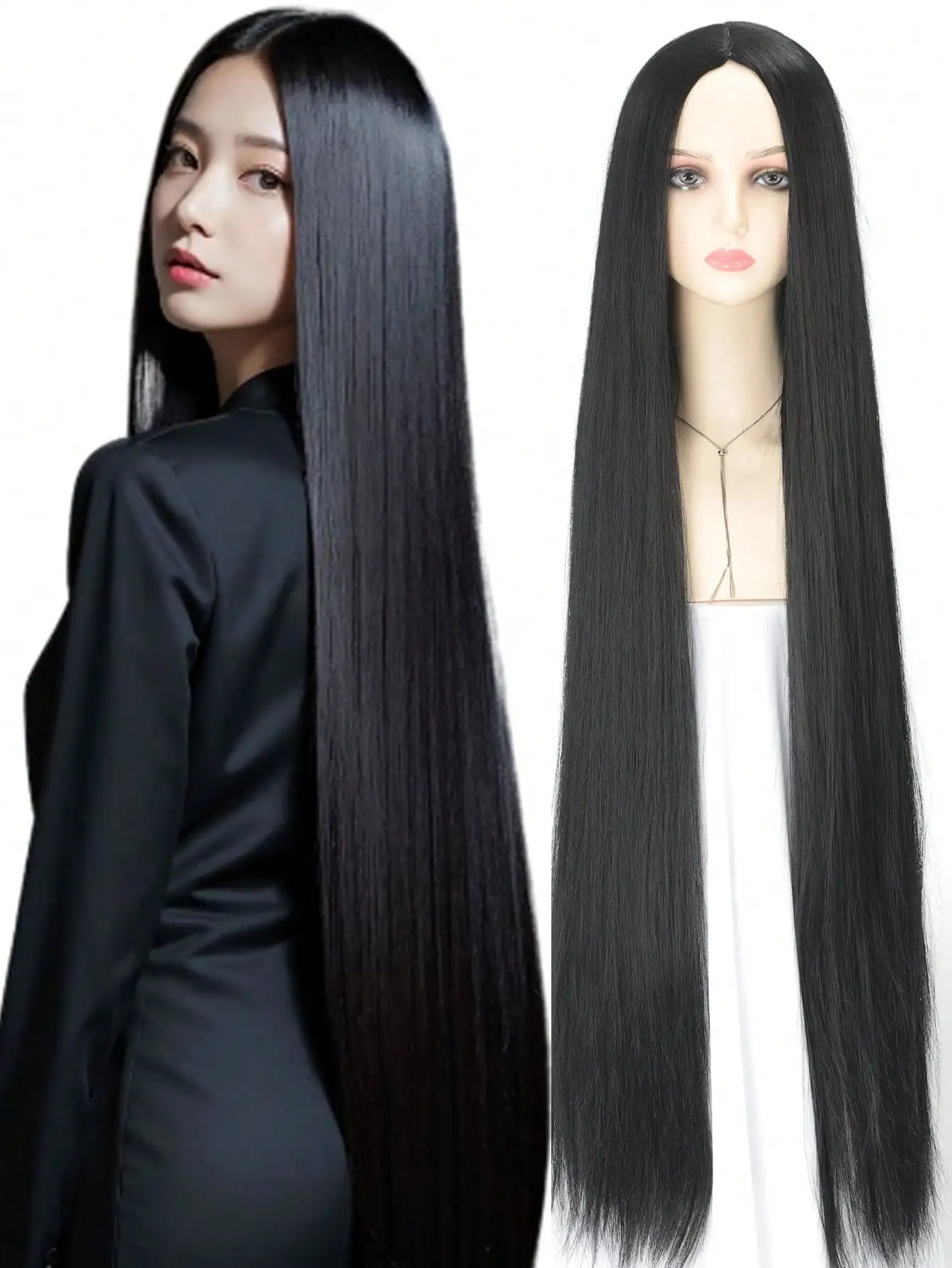 

40 Inch Synthetic Women's Wig Halloween Long Straight Wig Suitable For Various Occasions Versatile Wig