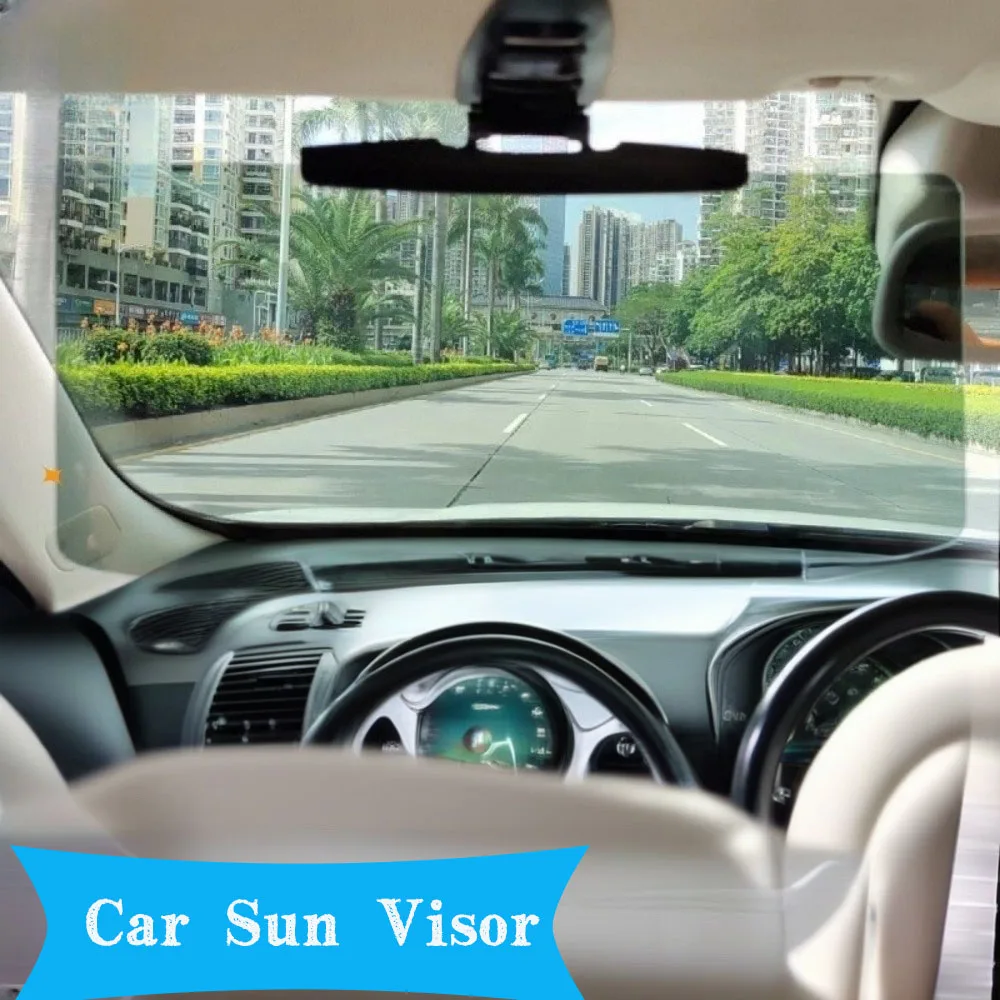 

Car Sun Visor Rotatable Adjustable Anti-Dazzle Anti-UV Polarized Sunshade Plate Clear Day Night Universal Accessories