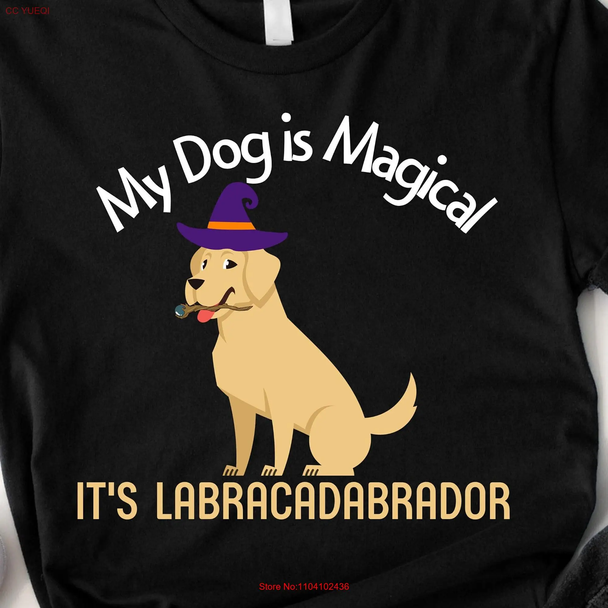 Funny Labrador Retriever T Shirt Spooky Halloween Dog Costume Magical Labracadabrador Owner SweaT mom