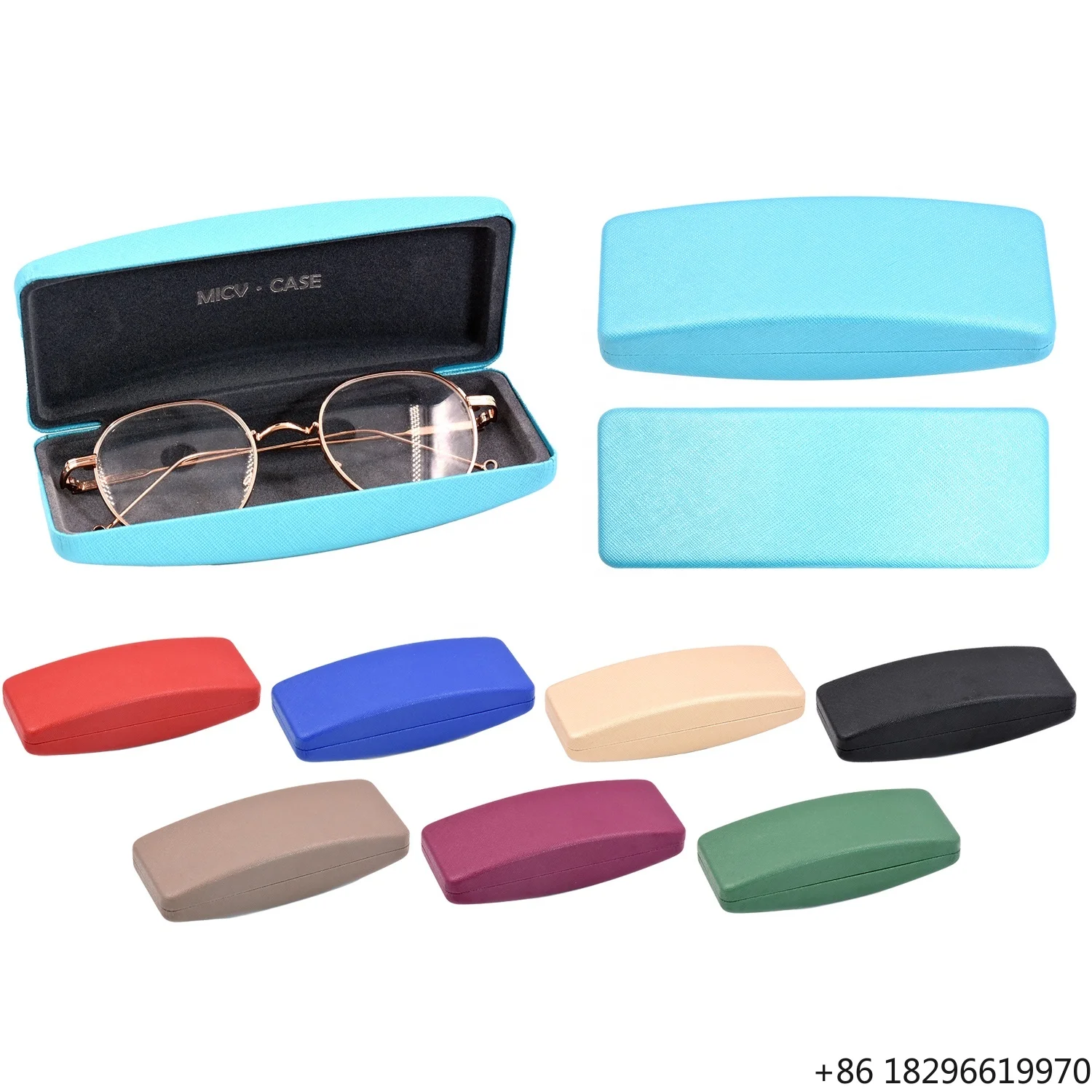 Bestclean High End Leather Optical Eyeglass Cases Eyeglass Casing  Cases for Eyeglasses with Custom logo G1-T74
