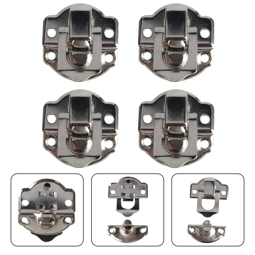 Zinc Alloy Hardware For Home Box Latch Hasps Latch Clasp Mailbox 4pcs Catch Lock Chest Trunk Furniture Hardware