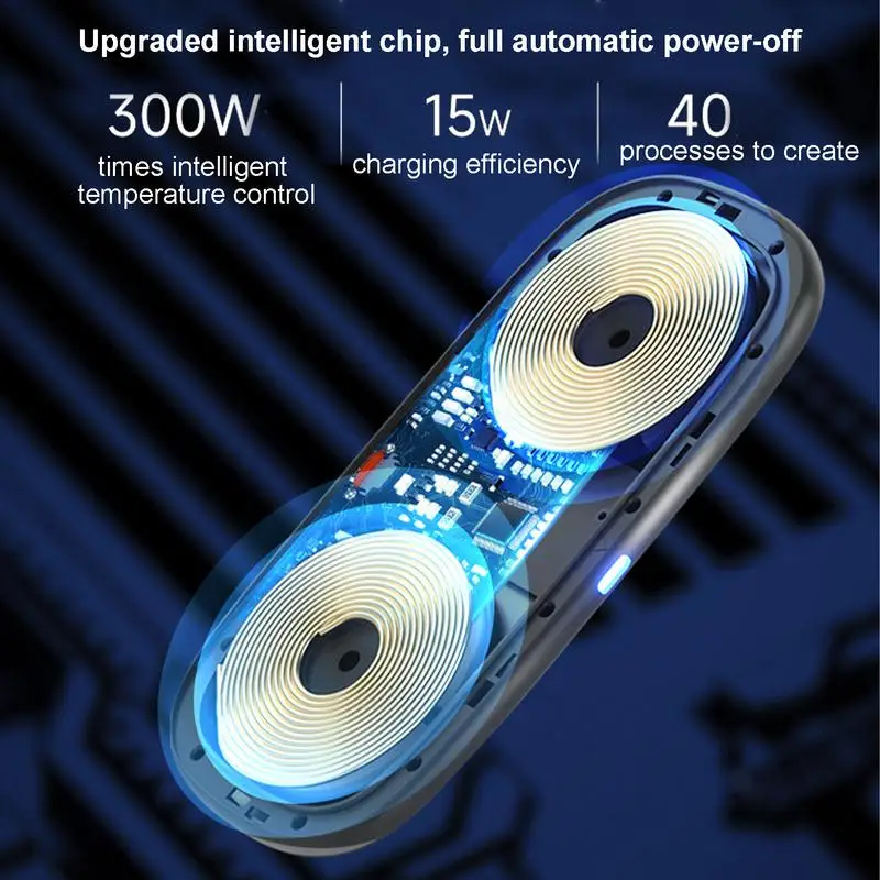 15W Wireless Phone Charger Fast Charging Protocol Eirbuds Phone Wireless Charger Pad Smart Quick Wireless Charging Station Stand