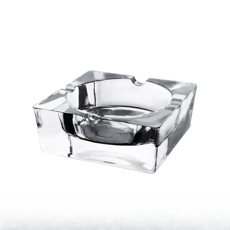 

Crystal glass ashtray, European office ornaments, square ashtray