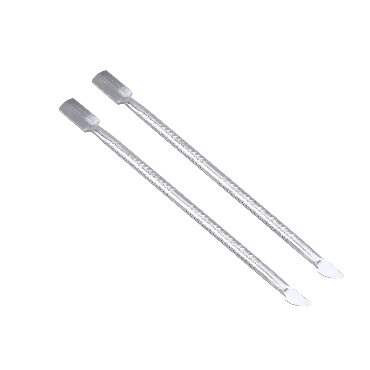 

2 Pcs Screwdriver Gel Manicure Nail Skin Remover Pry Tool Cuticle Spoon Pusher Double Head