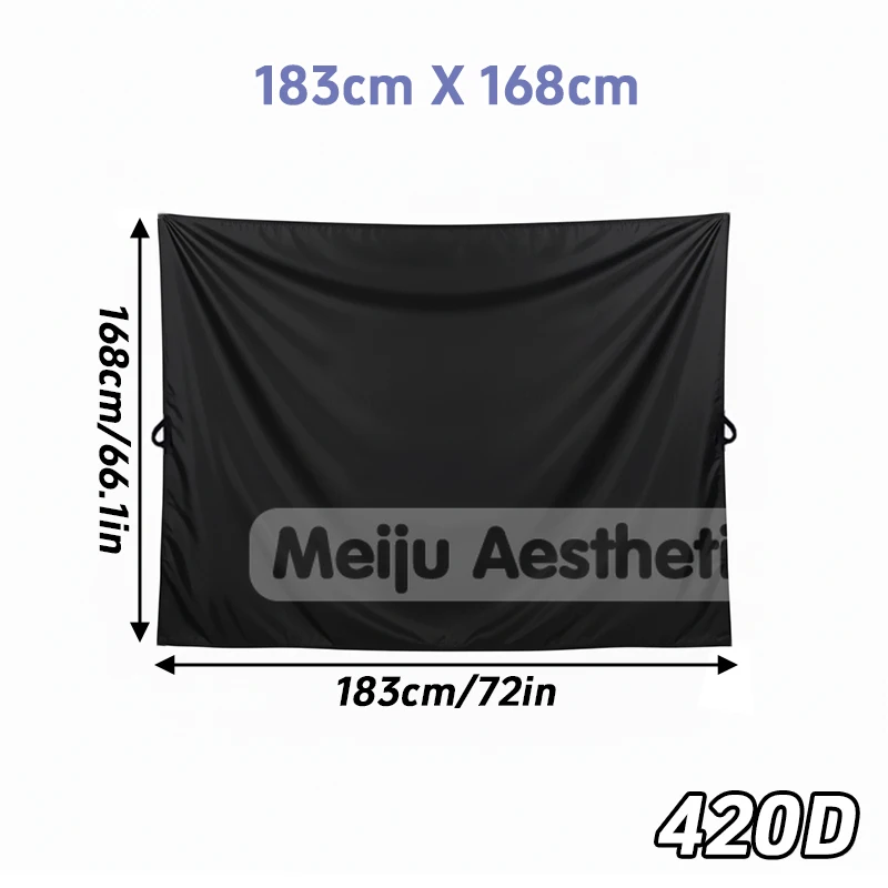Camper Van Rear Door Curtain Shade Cover Waterproof RV Rear Barn Door Awning Cover Sunshade For SUVs Trucks Business Car