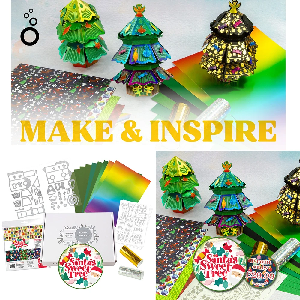 Frohe Weihnachten, Santa's Sweet Tree Geschenkbox Tonic 2026 Neue Metall-Stanzformen Scrapbook Tagebuch Dekoration Prägevorlage