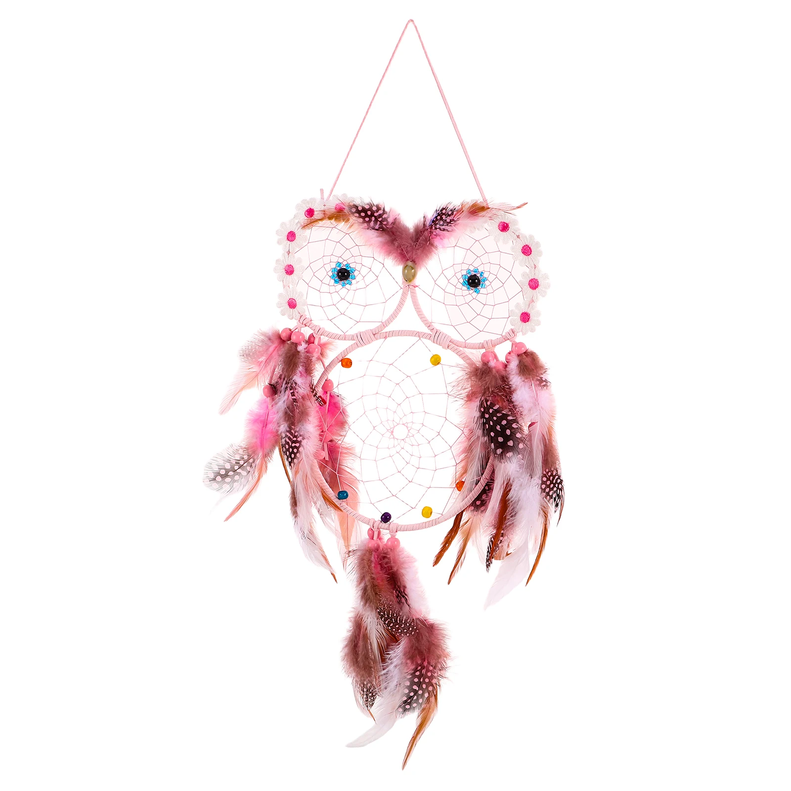

Owl Dream Catcher Metal Feather Shell Boho Style Wall Hanging Decor Bedroom Wall Hanging Decorations For Kids