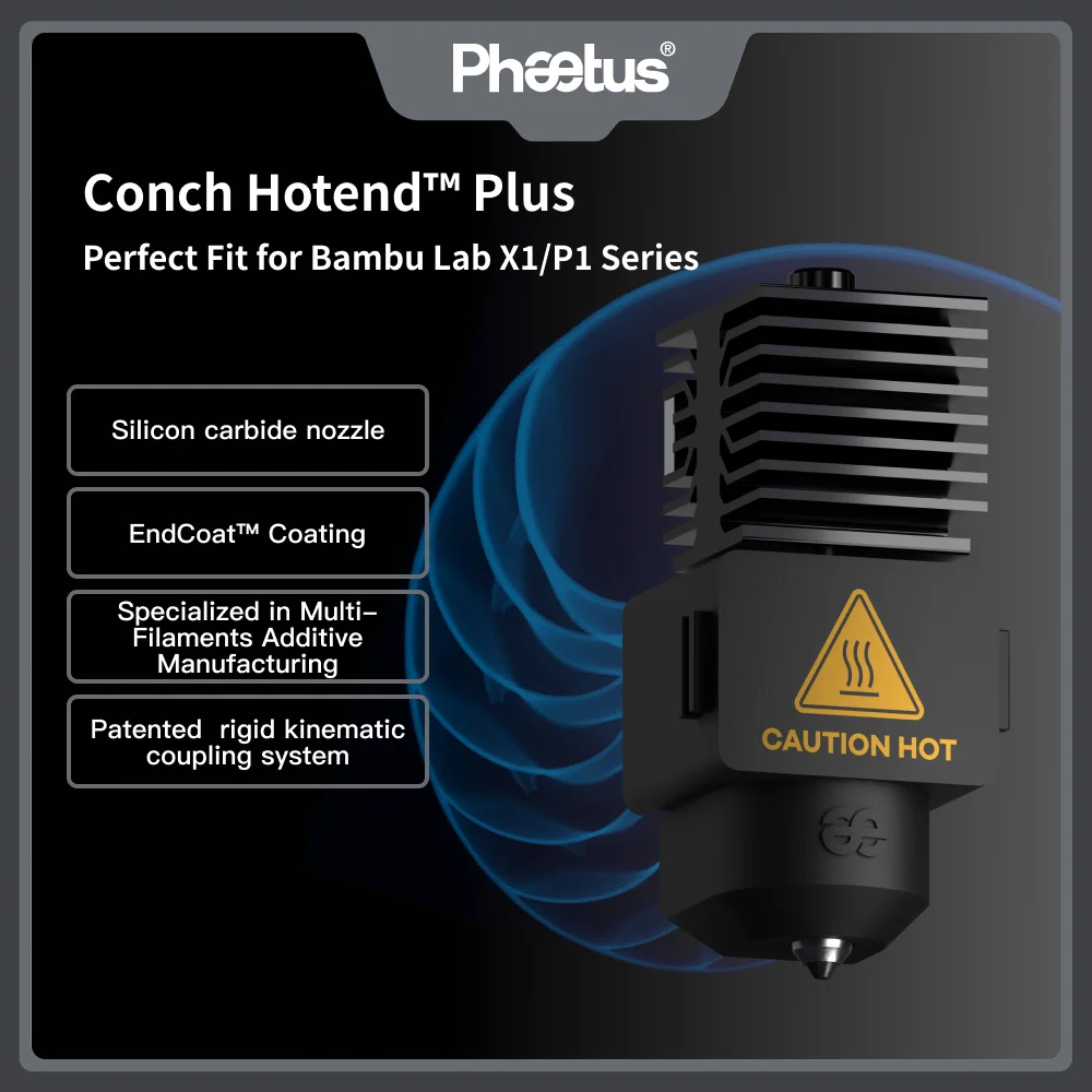 

Phaetus Conch Hotend Plus Silicon Carbide Nozzle For A1 Replace Hotend Kit For Bambu A1/A1mini part