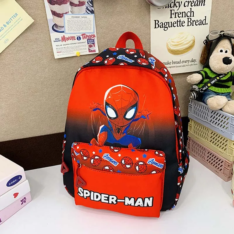 

Spiderman Backpack Spider-Man Double Shoulder Bag Spider Man Bagpack The Hulk Travel Schoolbag Batman Anime Figure Toy Boy Gift