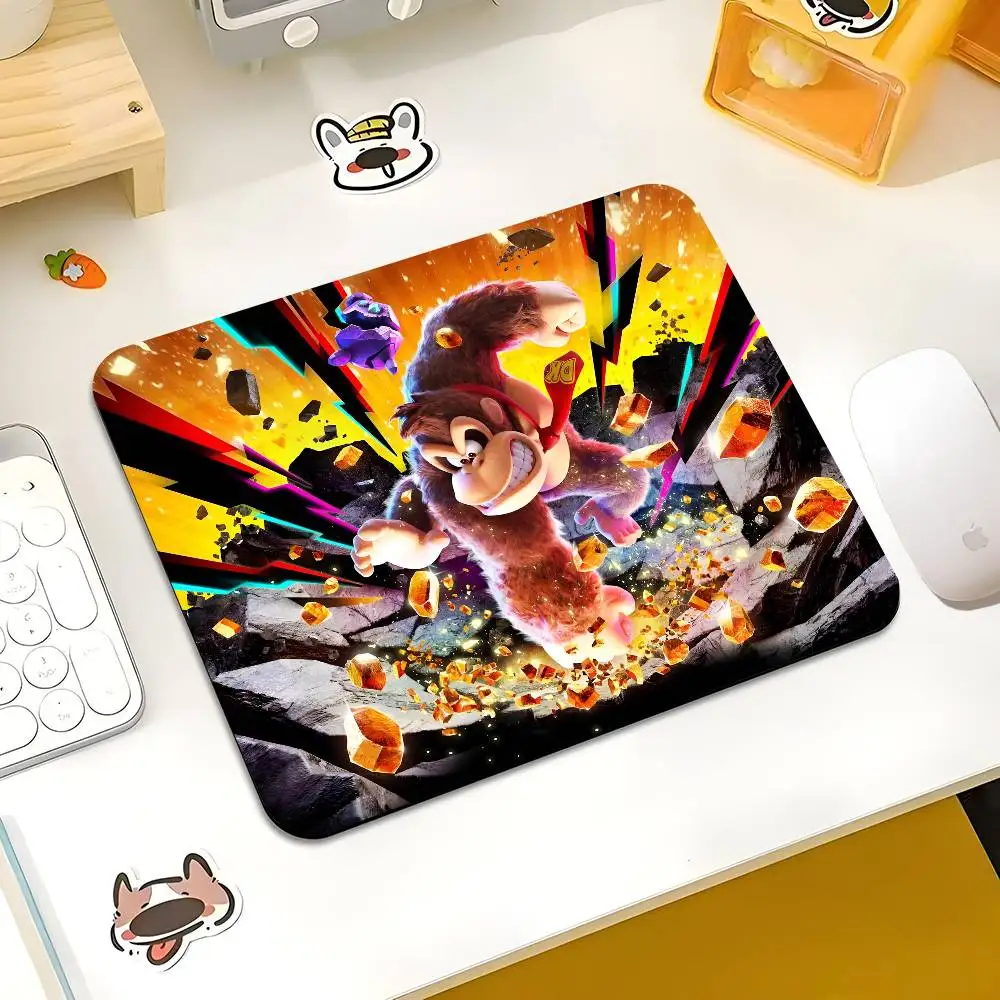 1pc Funny Cartoon Monkey D-Donkey Kong B-Bananza Small Mousepad Keyboard Pad Laptop Cushion Non-slip Deskpad