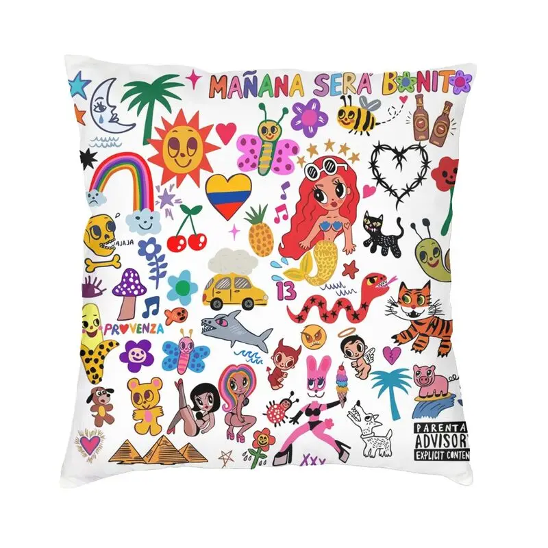 Manana Sera Bonito Colombian Music Singer Karol G Cushion Cover 40x40cm Soft Nordic Pillows Case for Sofa