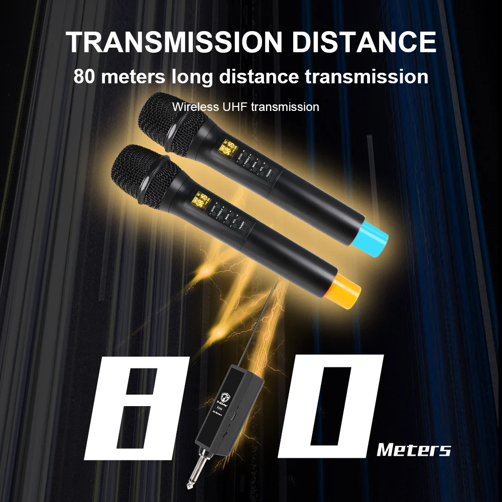 ECHO Wireless Microphone G-MARK X333 Recording Karaoke Dynamic Mic Lithium Battery For Party Church Show Square Meeting
