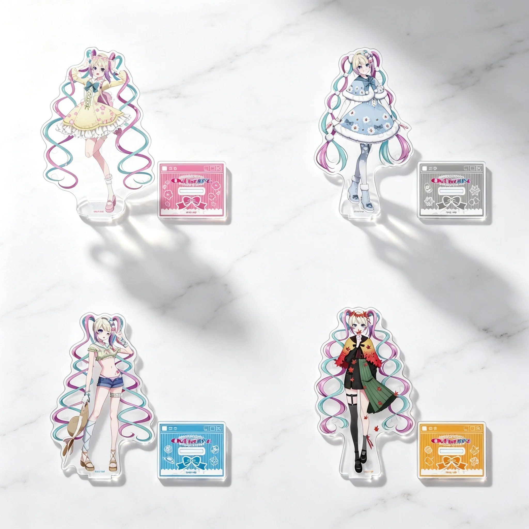 Anime NEEDY GIRL OVERDOSE Four Seasons Collection OMGkawaiiAngel Acrylic Stand Model Plate Keychains Desktop Ornament