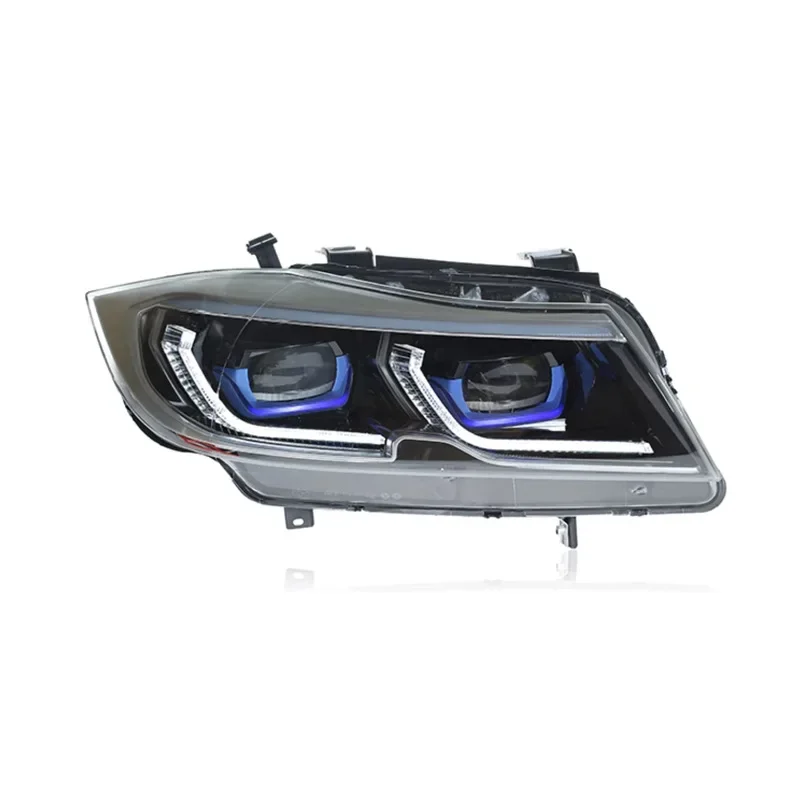 E90 Headlight for BMW 3 Series E90 Headlight Assembly Retrofit 05-12 3-series LED Lens Daily Running Light Water Steering