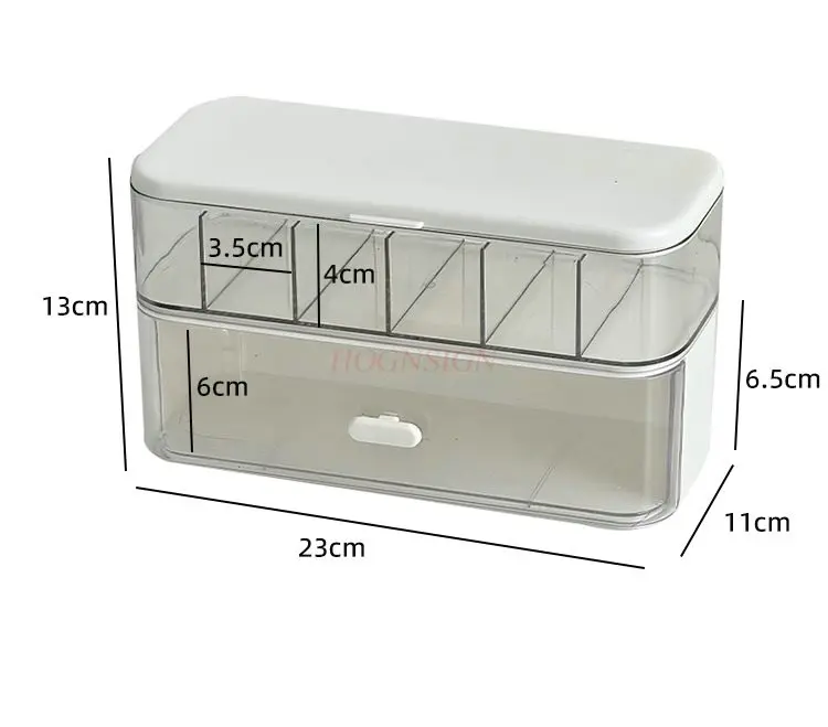 1pcs Data cable storage box, desktop large capacity charger, phone power cord with cover, dust-proof organizing box, cable