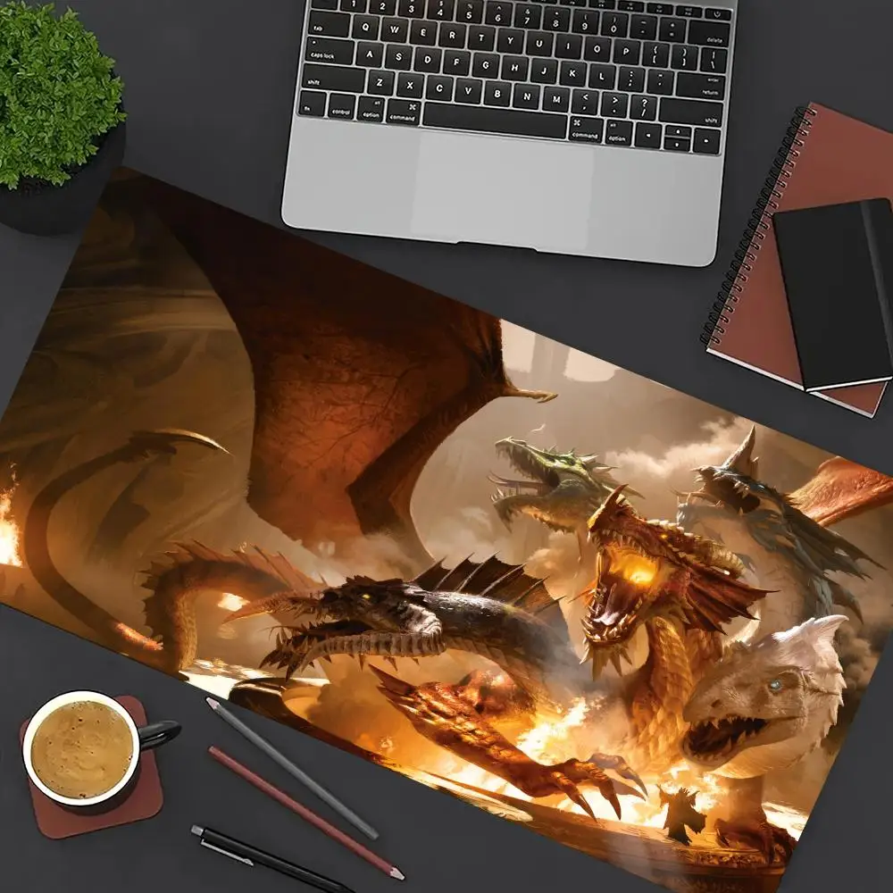 

Five Dragons Magic Party Game Mat Durable Rubber for MTG and TCG Games 350X600 Mouse Pad Offices Desk Mats Party Friendly Design