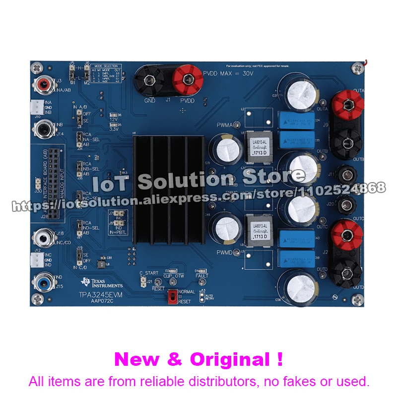 TPA3245EVM TPA3245 115W Stereo / 230W Mono Ultra-HD Analog-In Audio Class-D Module
