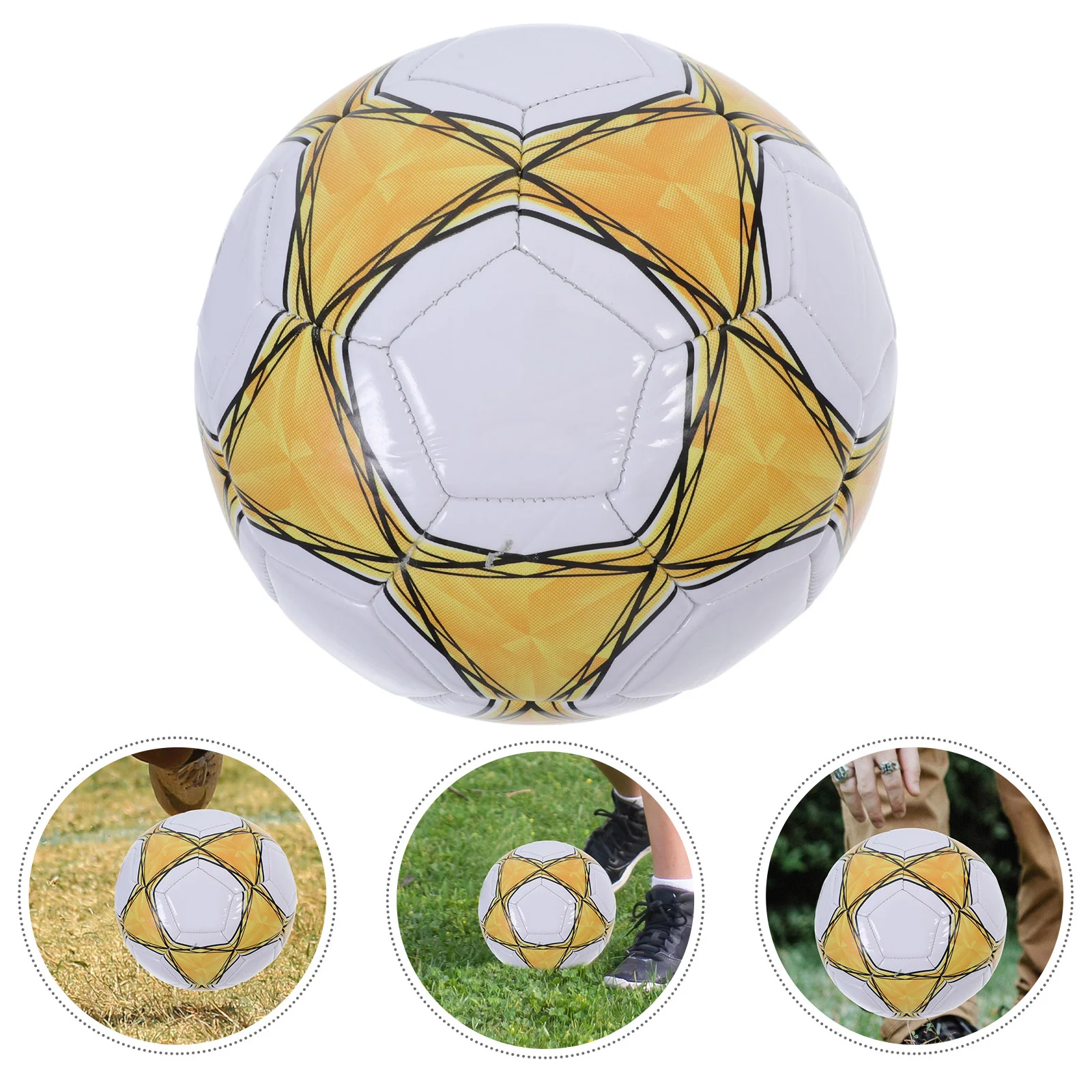 

PVC Handstitched Soccer Ball Smaller Lightweight Durable Outdoor Training Football Youth Practice Ball for Beginners