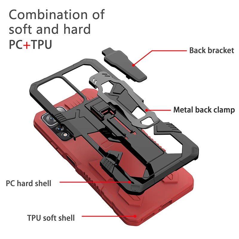 Case for Redmi Note 9 10 11 12 12C Pro Max 4G 5G Xiaomi Poco X3 X4 X5 M3 M4 Pro 10T 11T Pro Magnetic Belt Clip Armor Cover Case