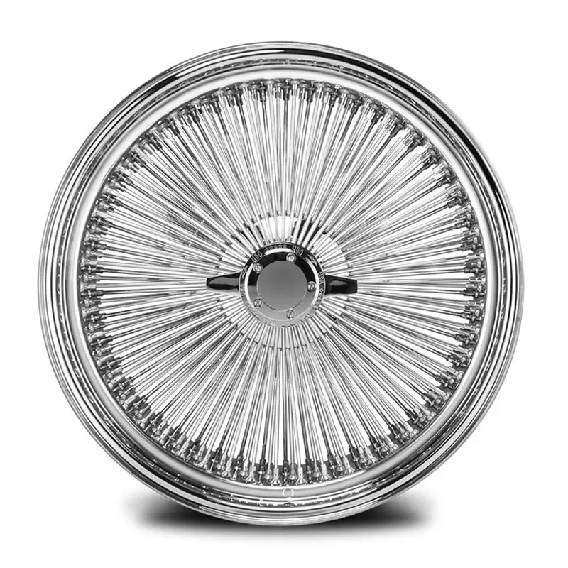 13 14 15 16 17 18 20 22 Inch 20x8 22x8 Straight Lace Spokes 100 150 Spokes Chrome Color Reverse/Standard Wire Wheels Car Rims