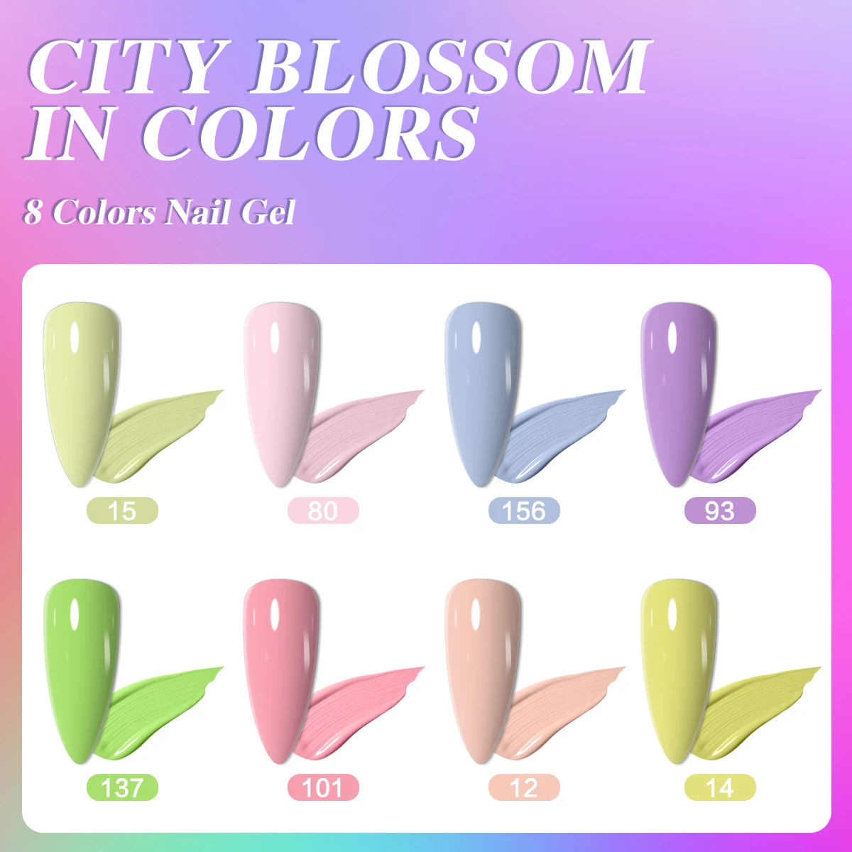 Groillim 12-Piece Gel Nail Polish Set - Dip-on LED Curing Long-Lasting Liquid Nail Polish, Semi-Permanent Dip-on/LED Clear, Suit