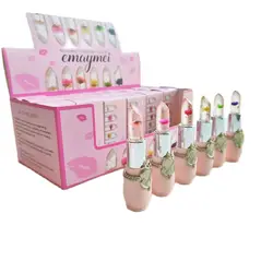 Wholesale 24 PCS Lip Balm Set Flowers Jelly Colour Changing Lipsticks Long Lasting Moisturizing Jelly Warm Pink Lipstick