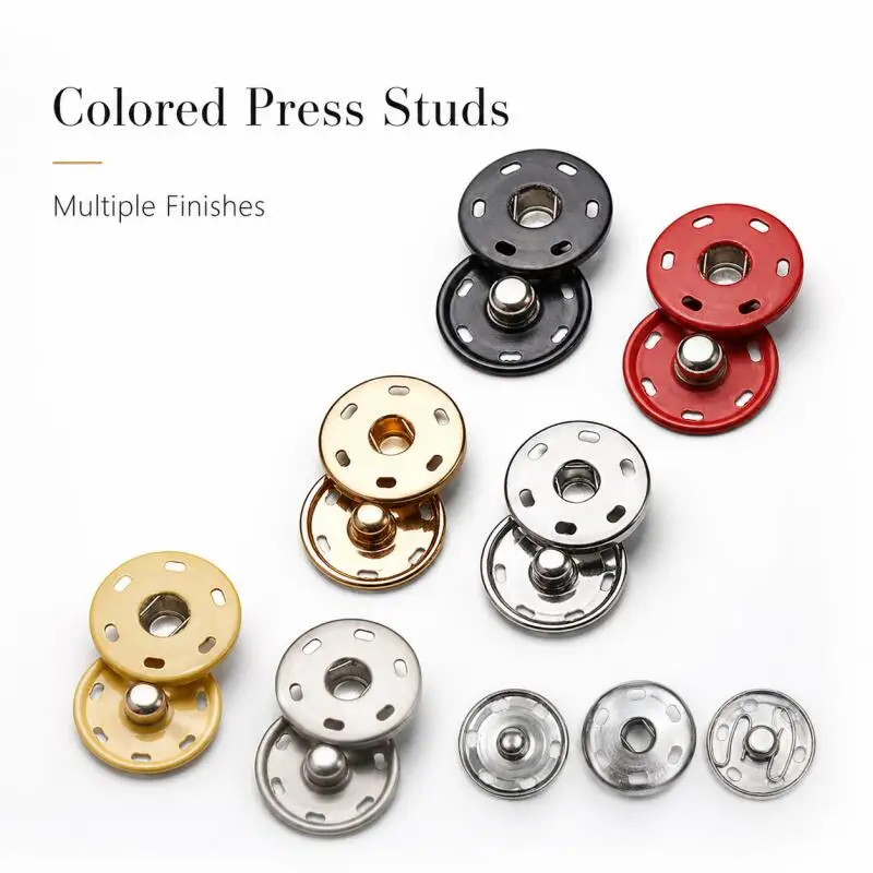 10-30pcs Sew-on Metal Snap Buttons Clothes Accessories Sewing Embedded Buttons Sewing Snaps