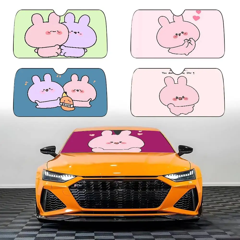 Cartoon A-Asamimichan Cute Car SunShade Windshield Cover UV Protection Auto Visor Accessories For Cars