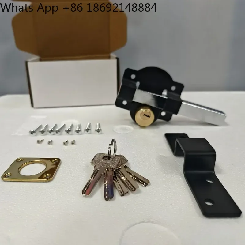 Spring Lock for Garden Fence U-Lock Square Bar Lock British Latch Crossbar Lock Modern Simple Design