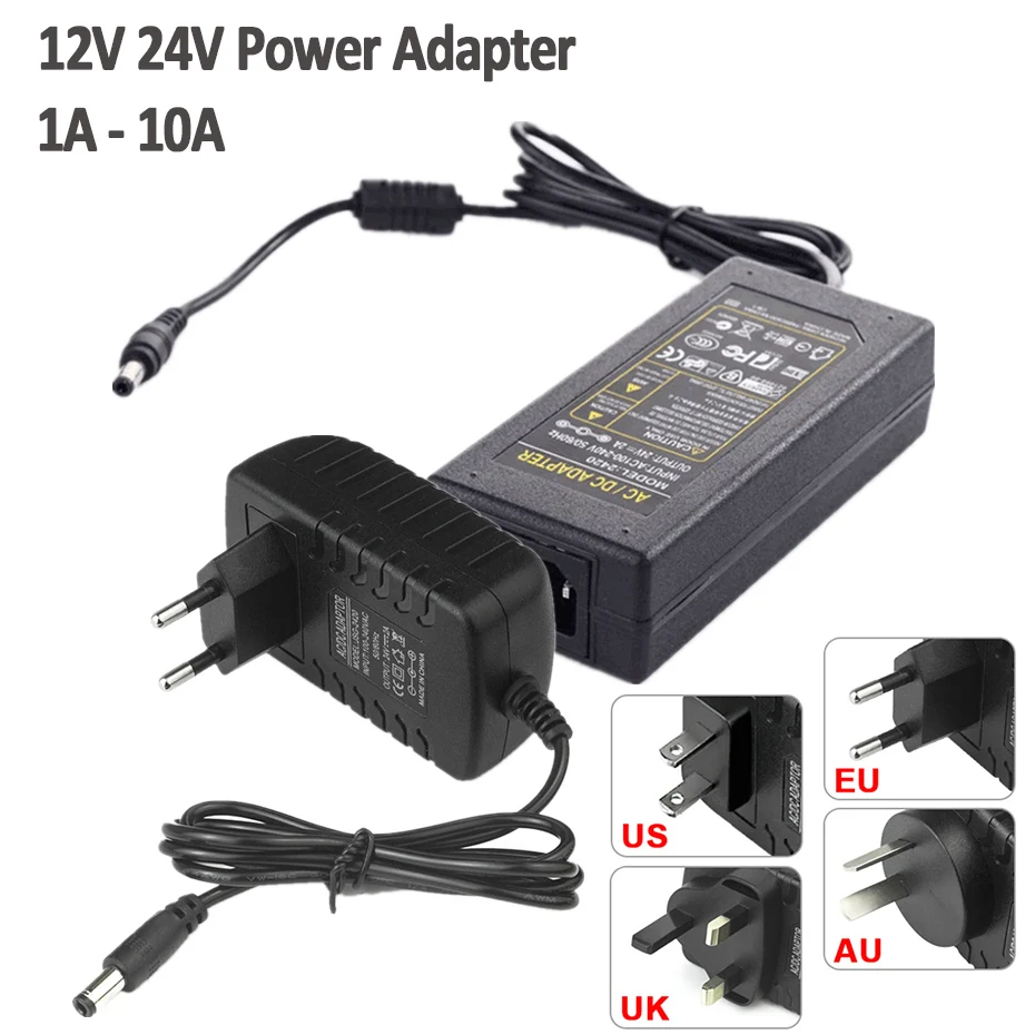 LED-Adapter Netzteil DC24V DC12V Beleuchtungstransformator Schalter AC 100-240V 2A 3A 5A 6A 8A 10A für LED-Streifen Router CCTV
