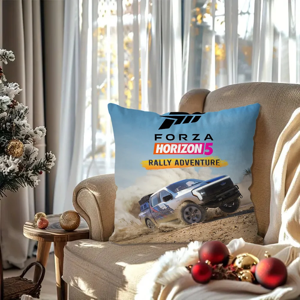 Forza H-Horizon 5 لعبة كيس وسادة وسادة مربعة غرفة نوم أريكة الترفيه الراحة وسادة سيارة غرفة المعيشة ديكور المنزل 40X40