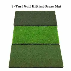 Golf Swing Practice Mat Golf 3-in-1 Hitting Mat Long Grass Gut Club Swing Mat