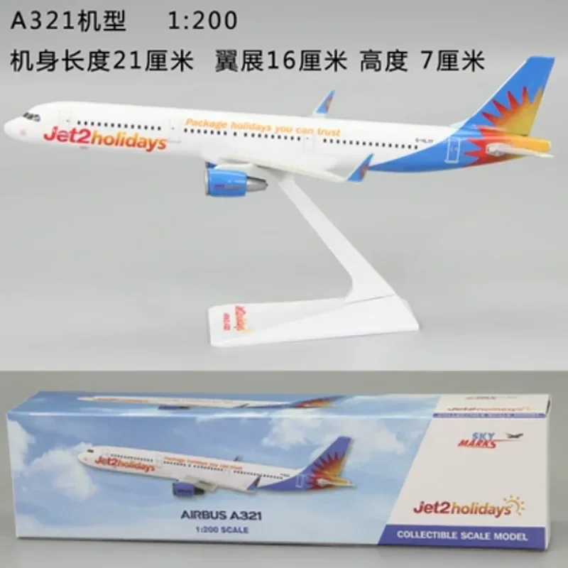 1:200 Scale A321 B737-800 Jet 2 Holidays ABS Plastic Airplane Model Toys Aircraft Plane Model Toy Assembly Resin for Collection