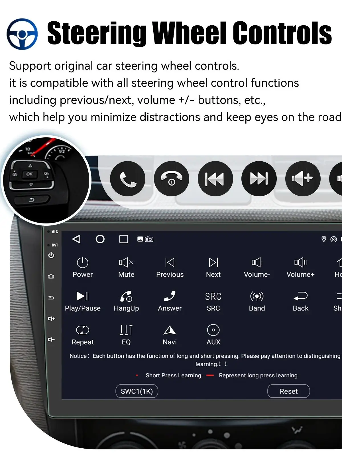 ESSGOO 7 9 10 inch Universele CarPlay Android Auto Autoradio voor VW Fiat Renault Nissan Hyundai GPS Multimedia Autoradio Stereo - afbeelding 2